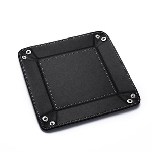 Support de bureau pliable personnalisé en cuir PU écologique, durable, avec bouton-pression réversible, pour clés et téléphone, idéal pour le bureau - Product Image 3