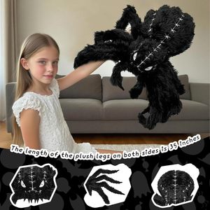 <span class=keywords><strong>Peluche</strong></span> <span class=keywords><strong>araignée</strong></span> d'Halloween, 34,6 pouces, grande, noire, coussin doux, animal en <span class=keywords><strong>peluche</strong></span>, décoration d'Halloween, accessoires effrayants pour fête, farce, anniversaire - Product Image 6