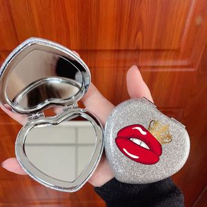 Fashion Makeup <b>Mirror</b> Heart Cosmetic Metal Travel <b>Mirrors</b> Bling Double Sided Mini Cute Vanity Pocket <b>Mirrors</b> - Product Image 2