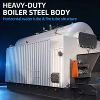 Chaudière industrielle horizontale à eau chaude de 4 tonnes, au charbon et aux biomasses, haute efficacité énergétique, économie d'énergie