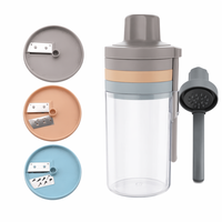 3-in-1 handmatige groentespiralizer met transparante AS-container, 420J2 roestvrijstalen messen, PP ABS, handmatige courgette-noodlesnijder