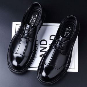 Zapatos de Vestir de Diseñador de Lujo 2025, Último Modelo para Hombre, de Cuero Genuino, Punta Cuadrada, Ligeros, Transpirables, Duraderos, con Cordones, para Oficina y Trabajo - Product Image 1