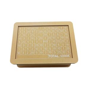 Pour Amazon Stock écologique tirelire <span class=keywords><strong>en</strong></span> bois Dollar Euro défi d'économie d'argent pour enfants décor à la maison boîte <span class=keywords><strong>en</strong></span> métal - Product Image 5