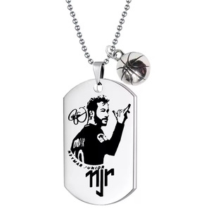 Collana con Ciondolo in Acciaio Inossidabile di Lionel Messi e <span class=keywords><strong>Cristiano</strong></span> <span class=keywords><strong>Ronaldo</strong></span>, Gioielli per Tifosi della Coppa del Mondo di Calcio - Product Image 5