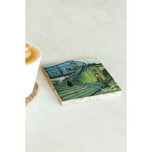 Ensemble de sous-verres individuels de la série Vincent Van Gogh, design carré de 130 mm, pour cadeau d'entreprise ou promotion - Product Image 2