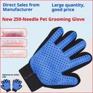 Gants en polyester écologiques neufs d'usine à 259 aiguilles pour animaux de compagnie, pour nettoyer les poils flottants, fournitures de beauté et de <span class=keywords><strong>massage</strong></span>, peigne - Product Image 5