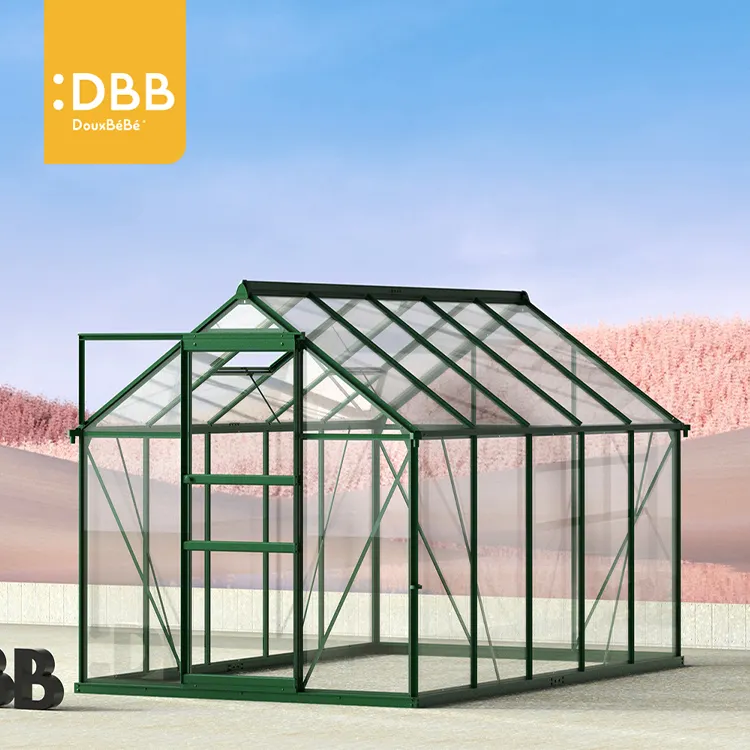 Invernaderos de jardín modernos para las cuatro estaciones, agricultura, túnel alto al aire libre, 6x10