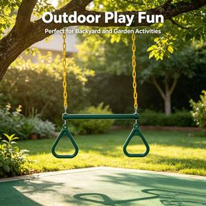 Barra de Columpio Tipo Trapecio para Patio Trasero, Accesorios para Columpio de 16.5 Pulgadas, Cadenas de Aleación Recubierta de <span class=keywords><strong>47</strong></span> Pulgadas, 2 Ganchos de Seguridad, Capacidad Máxima <100 kg - Product Image 5
