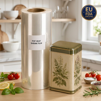 Film rétractable POF de qualité alimentaire, ultra-transparent, 12mic, 15mic, 19mic, rétraction supérieure pour l'emballage de boîtes de thé Oolong