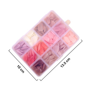 Caja de 360 Uñas Postizas Acrílicas de Color Puro, Cortas, Redondas y Cuadradas, de Colores Mezclados, Listas para Usar, Uñas Postizas a Presión, Venta al por Mayor - Product Image 5