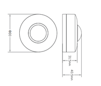 Détecteur de mouvement PIR de plafond à 360 degrés avec détection de mouvement humain sur 6 m pour éclairage automatique (110-240 V CA)