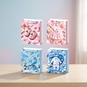Bolsa de Regalo Moderna con Impresión Digital y Lámina Dorada Grande para Fiestas de Baby Shower, 10485 - Product Image 3