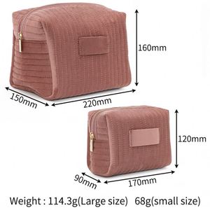 Velvet Quilted Makeup <b>Bag</b> Portable Cosmetic Pouch for Travel <b>Large</b> Capacity Toiletry Organizer <b>Gift</b> for Her - Product Image 2