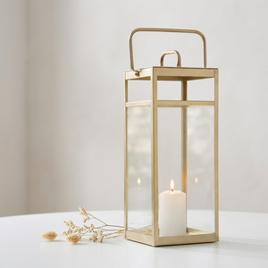 Manufacturers Latest Style <b>Gold</b> Metal Candle Holder <b>Lantern</b> for Home Tabletop & Floor Decorations - Product Image 1