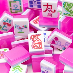 Il mio Mahjong giustificabile con un messaggio importante |   Set di Tessere per Mahjong Americano in Acrilico Rosa Zucchero Filato, 160 Pezzi - Product Image 1