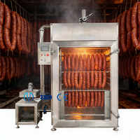 Fumoir professionnel pour poulet et poisson de 30 kg/100 kg/500 kg, machine à fumer le poisson, fumoir commercial pour viande de bœuf et de poulet, four à fumer