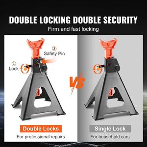 Heavy Duty 3 Ton <strong>Jack</strong> Stands with Double Locking Pins Handle Lock and Mobility Pin for <strong>Auto</strong> Repair Shop with Extra Safety - Product Image 3
