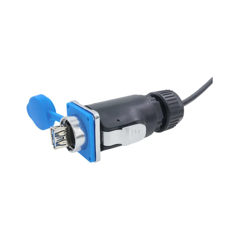 USB3.0/USB2.0 Bảng điều chỉnh gắn kết cắm và ổ cắm LP24 không thấm nước chủ đề thắt chặt kết nối với dây cho truyền dữ liệu