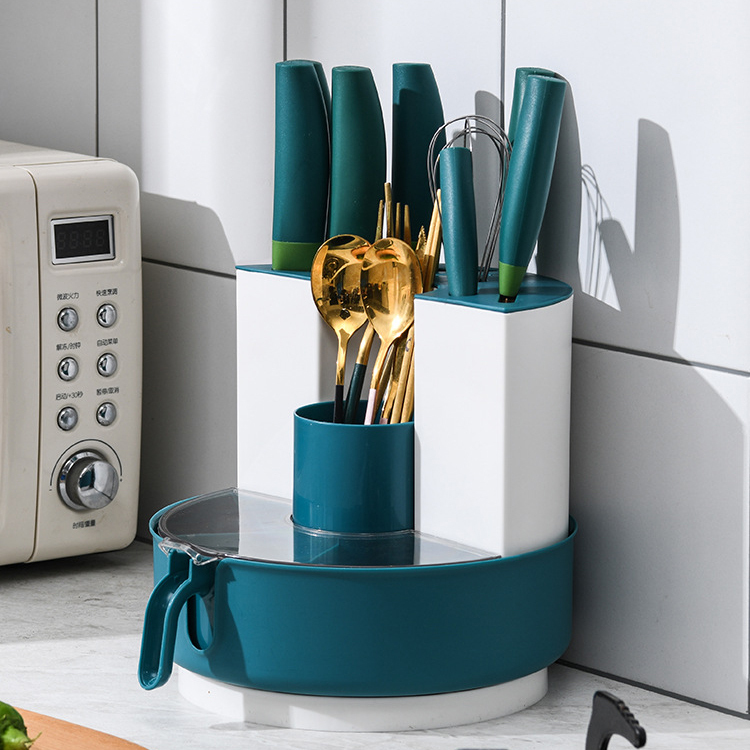 Plastic Multifunctional Kitchen Storage Holder Rotating