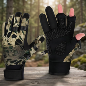 Waterproof Motorcycle Riding <b>Gloves</b> Nylon Non Slip Grip Hook Loop Strap Sun Protection Outdoor Fishing <b>Sports</b> <b>Gloves</b> Printed - Product Image 4