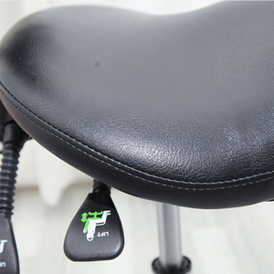 Luxury Design Oem Adjustable Salon Cutting Pu Leather Saddle <b>Stool</b> Rolling Swiveling Barber Chair - Product Image 4