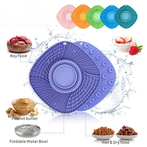 Tapis de nourriture <span class=keywords><strong>pour</strong></span> animaux de compagnie en silicone, bols et mangeoires <span class=keywords><strong>pour</strong></span> animaux de compagnie, <span class=keywords><strong>anti</strong></span>-<span class=keywords><strong>débordement</strong></span>, ventouse, bol de nourriture <span class=keywords><strong>pour</strong></span> animaux de compagnie, nettoyage facile - Product Image 2