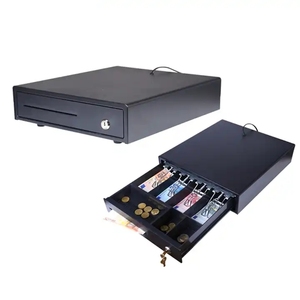 Caisse enregistreuse électronique intelligente à déclenchement automatique en métal RJ11, terminal de point de vente, tiroir-caisse à rabat avec 4 compartiments pour billets - Product Image 1