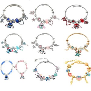 Pulsera Ajustable de Stitch con Incrustaciones de Diamantes de Dibujos Animados y Anime, Pulsera con Dije para Chicas, Joyería para Parejas - Product Image 2