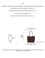 Sac fourre-tout pour femme en daim avec fermeture éclair, grande capacité, collection automne 2026 – Sac à main minimaliste et tendance à porter sous le bras