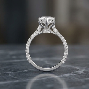 Anillo Étnico con Diamante Cultivado en Laboratorio, Corte Marquesa, Plata de Ley 925, Oro de 9K, 14K, 18K, Joyería de Compromiso y Boda para Mujer - Product Image 1