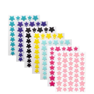 Patch anti-acné en forme de cœur, coloré, aux étoiles, format voyage, à base d'aloe vera - Product Image 1