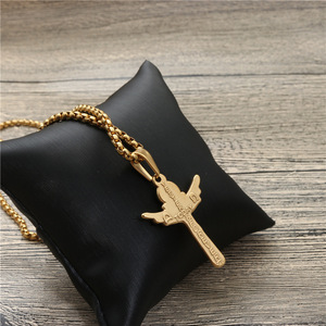 <b>Cross</b> Pendant Necklace Unisex Gold Plated Crucifix Charm Religious Jewelry Gift - Product Image 4