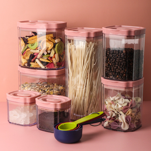 Professional Kitchen Bpa Free Pantry Air Tight Organization Containers Airtight Plastic Salt Sugar Food Storage Container Set