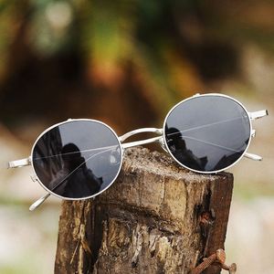 Nouveautés <span class=keywords><strong>2020</strong></span> mode Vintage hommes femmes Steampunk lunettes de soleil Logo personnalisé lunettes de soleil rondes en métal - Product Image 6
