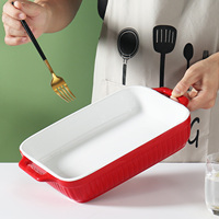 Kuchen form Backblech Mikrowelle Ofen Bunte Keramik Kochgeschirr Set Pizza Back platte