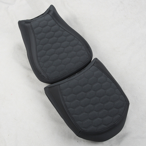 Funda de Asiento de Motocicleta GANE Personalizada R1250GS Estilo Deportivo, Juego Completo de Dos Piezas, Diseño de Patrón Hexagonal de Diamantes en Cuero - Product Image 4