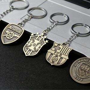 Llavero de Bronce con Emblema de Equipo de Fútbol, Material de Aleación de Zinc, Colgante del <span class=keywords><strong>Barcelona</strong></span>, Accesorios para Llaves de Coche - Product Image 2