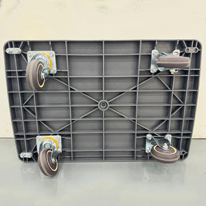 Chariots à main pliables 50*70cm, capacité <span class=keywords><strong>de</strong></span> charge 200kg, chariots à pousser gris en plastique PP, chariots <span class=keywords><strong>de</strong></span> magasinage robustes - Product Image 4