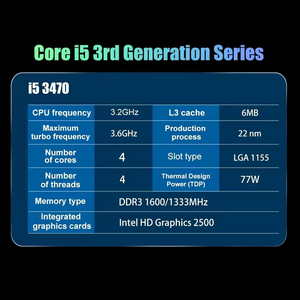 Procesador de CPU de escritorio de segunda mano <span class=keywords><strong>LGA</strong></span> <span class=keywords><strong>1155</strong></span> <span class=keywords><strong>Core</strong></span> i5 CPU I5 3470 - Product Image 4