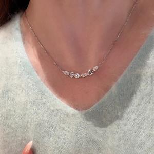 Women's S925 Sterling <b>Silver</b> <b>Necklace</b> New Style Irregular Bean Pearl <b>Heart</b> Design Light Luxury Layered Fashion <b>Necklaces</b> - Product Image 4