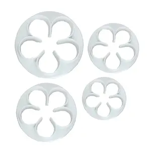 Homesun 3-teiliger Plüschformform für Plätzchen Gebäck-Werkzeuge Oberteile Plätzchen Dekorationspresse Schneider Fondant Blumenblatt Herz Kuchenwerkzeuge