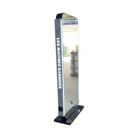 Miroir de coiffure portable moderne rectangulaire avec table, station éclairée intelligente double face pour salon de coiffure