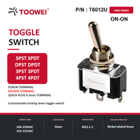 Interrupteur à bascule TOOWEI SPDT ON-ON avec bornes à souder, adapté à la télécommande