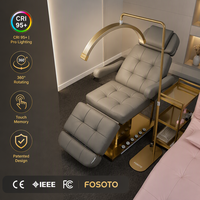 Lampe LED professionnelle FOSTO en forme de demi-lune pour extension de cils, salon de beauté, lampe sans ombre 45W avec CRI95+, contrôle tactile, OEM/ODM