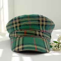 Gorras de Tartán Verde al por Mayor, Gorras Vintage para el Día de San Patricio