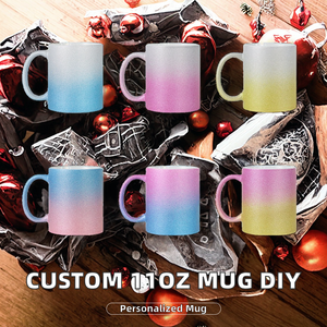 Mug à café en céramique 11 oz personnalisable, vierge pour sublimation, avec paillettes, pour sublimation DIY, compatible micro-ondes, produit phare 2025, idéal pour cadeau personnalisé - Product Image 2