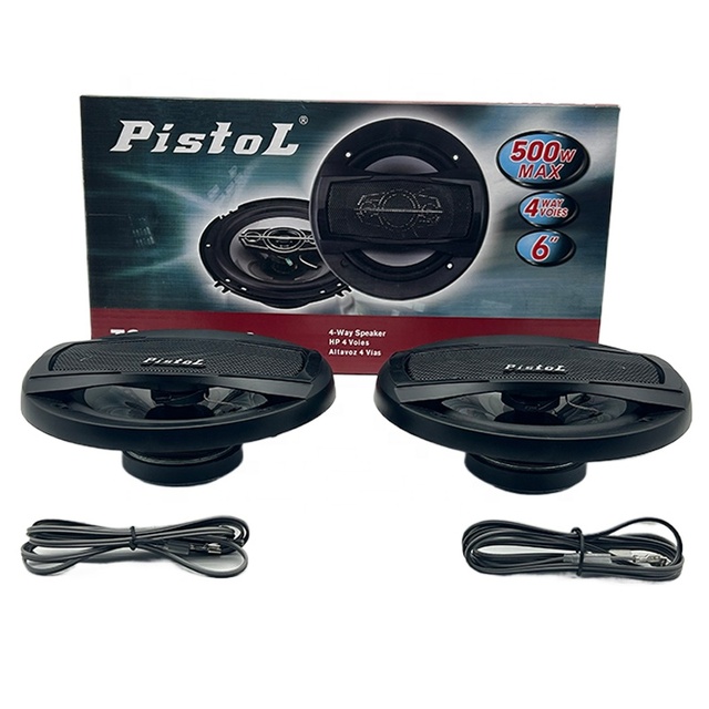 6-Inch Round 500W High Power Car Coaxial Speaker 12V Full Range Active with Good Sound Iron Material Speaker Accessories