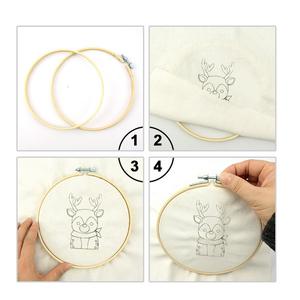 Kits de Bordado de Punto de Cruz con Diseño de Ciervo Navideño para Principiantes - Product Image 6