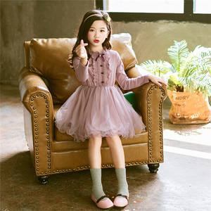 Vestido de Fiesta al por Mayor para Niñas, de Manga Larga, Estilo Princesa Musulmana, Elegante, de Algodón con Volantes, para Niños, Ropa de Disfraces - Product Image 3