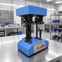 Machine de scellage électrique semi-automatique à double tête pour canettes en aluminium, plastique PET, conserve de thon, papier et boissons, idéale pour l'industrie chimique